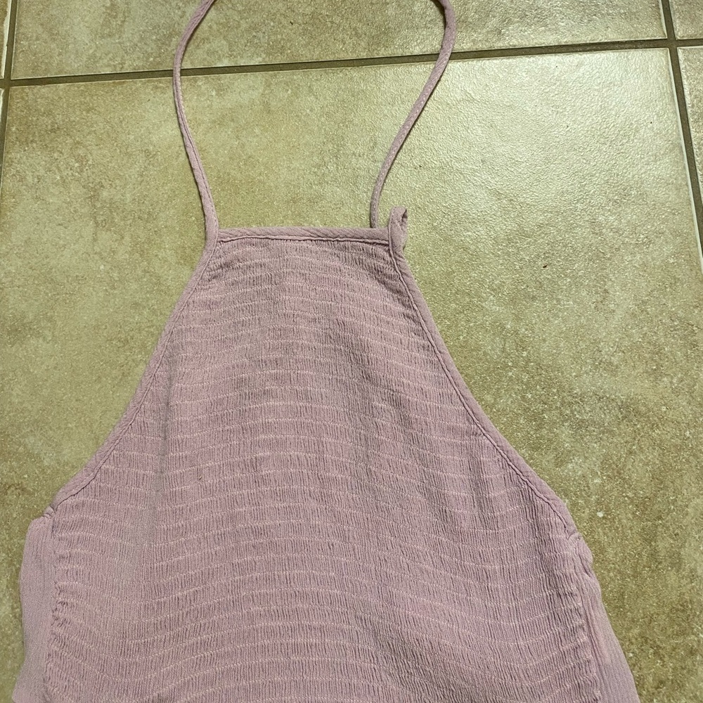 Thin High Neck Tie Tank